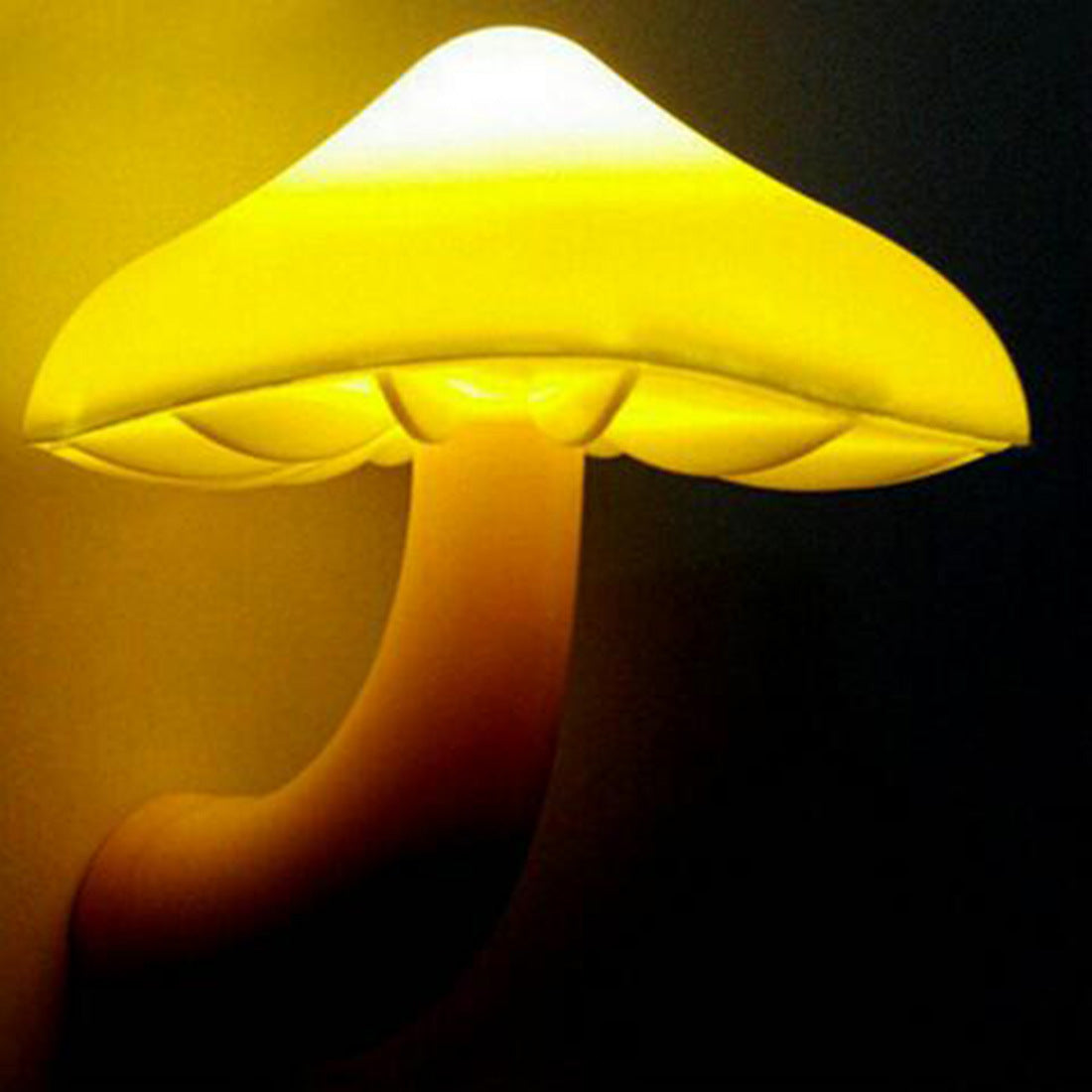 LED Night Light Mushroom Wall Socket Lamp EU US Plug Light-control Sensor