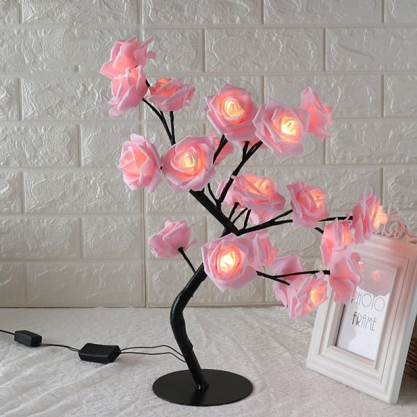 LED Tree Lamp Rose Small Lamp Modeling Table Lamp