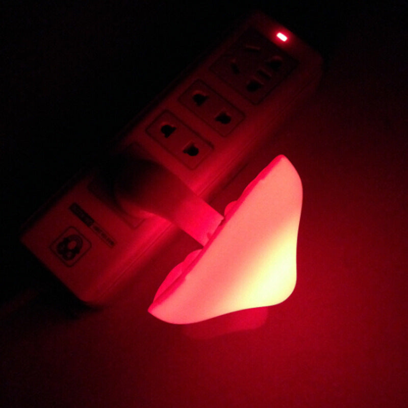 LED Night Light Mushroom Wall Socket Lamp EU US Plug Light-control Sensor