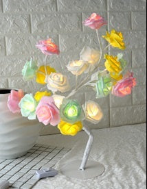 LED Tree Lamp Rose Small Lamp Modeling Table Lamp