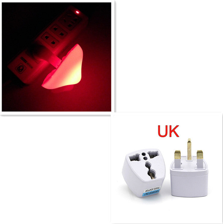 LED Night Light Mushroom Wall Socket Lamp EU US Plug Light-control Sensor