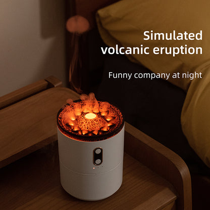 Volcanic Flame Aroma Essential Oil Diffuser USB Portable Jellyfish Air Humidifier