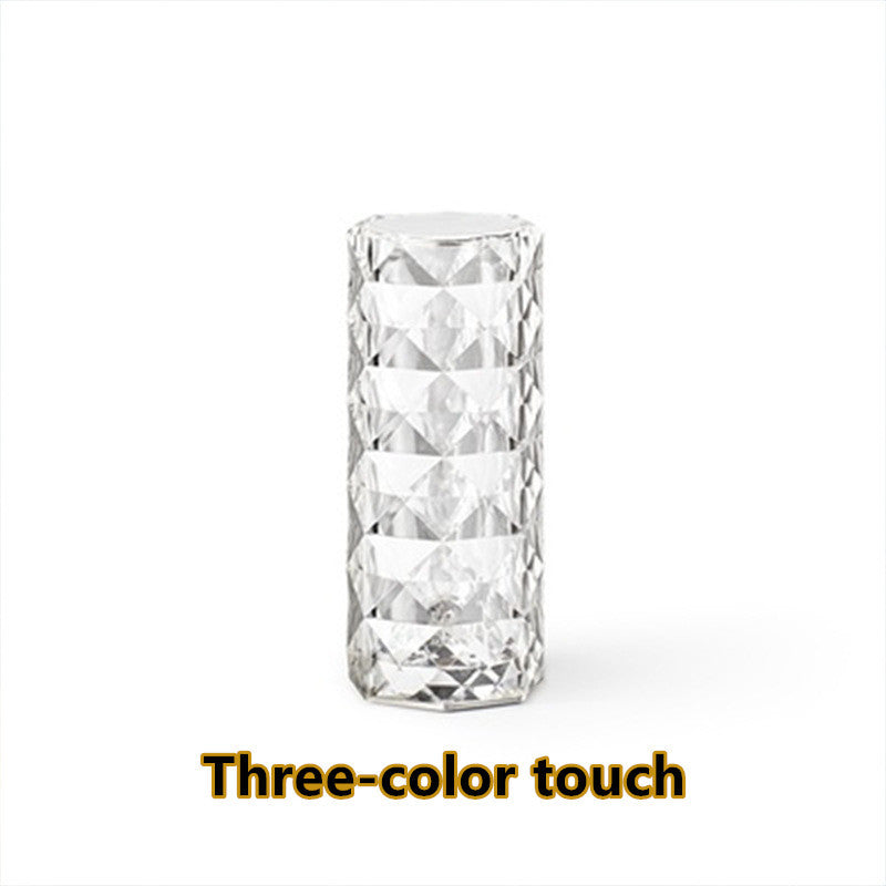 Nordic Crystal Lamp USB Table Lamps Bedroom Touch Dimming Atmosphere