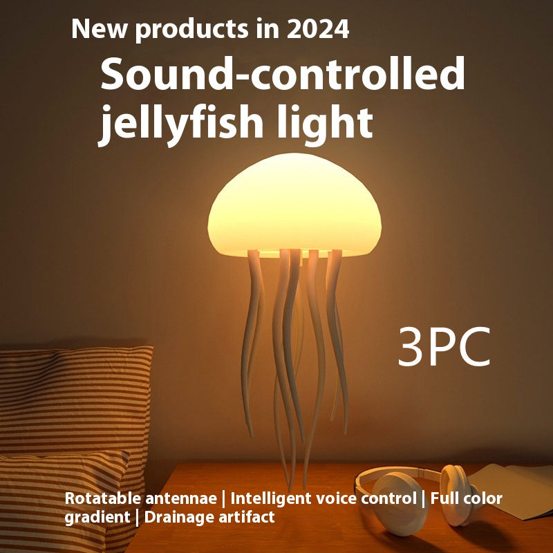 Jellyfish Mood Lamp LED Portable Decorations Smart Table Lamp For Bedside Desk