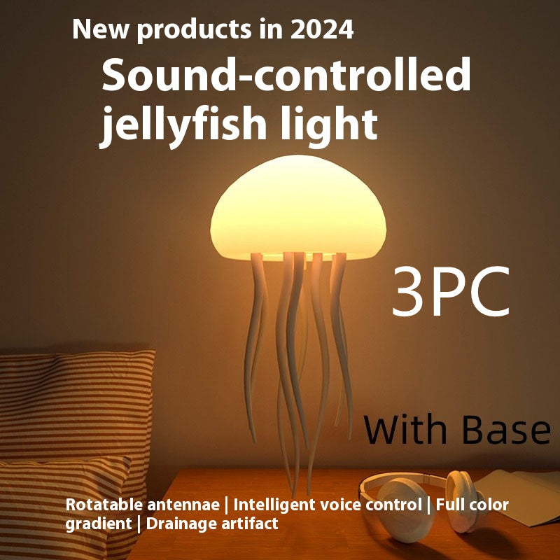 Jellyfish Mood Lamp LED Portable Decorations Smart Table Lamp For Bedside Desk