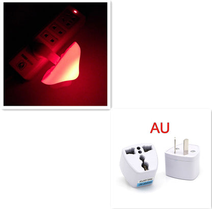 LED Night Light Mushroom Wall Socket Lamp EU US Plug Light-control Sensor