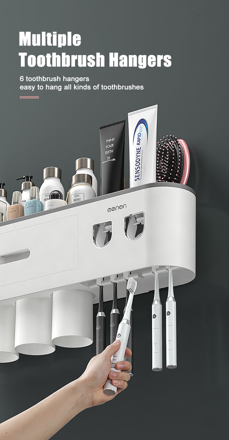 Magnetic Adsorption Inverted Toothbrush Holder