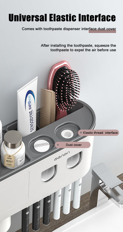 Magnetic Adsorption Inverted Toothbrush Holder