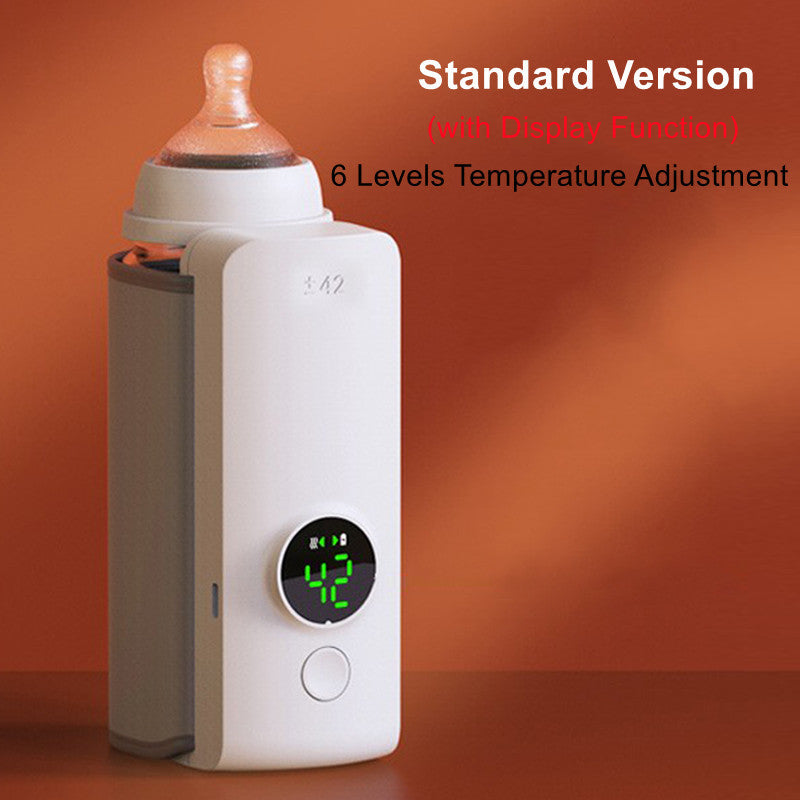 Portable Wireless USB Baby Bottle Warmer with Constant Temperature, Universal Bottle Insulation Sleeve